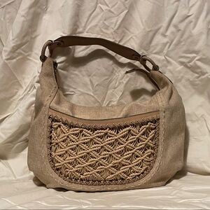Cole Haan Tan Woven Shoulder Bag